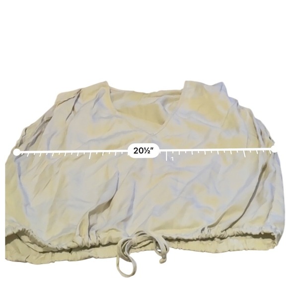 LNA Rayden Tank Women's Medium Bone V Neck Casual Drawstring Top Chic - Picture 7 of 8